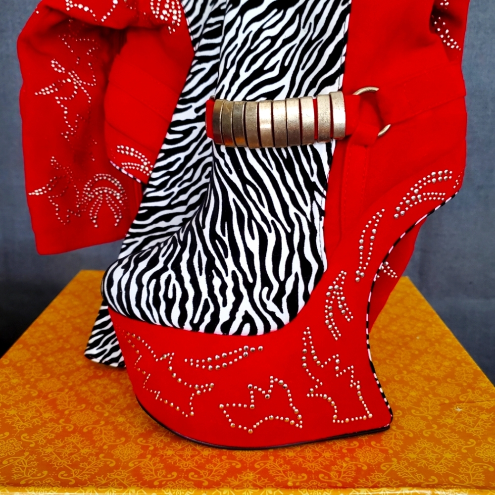Mona Mia Collezione, style-Eledina, color-Zebra, size-6.5